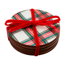  Tartan Lacquer Coaster Set