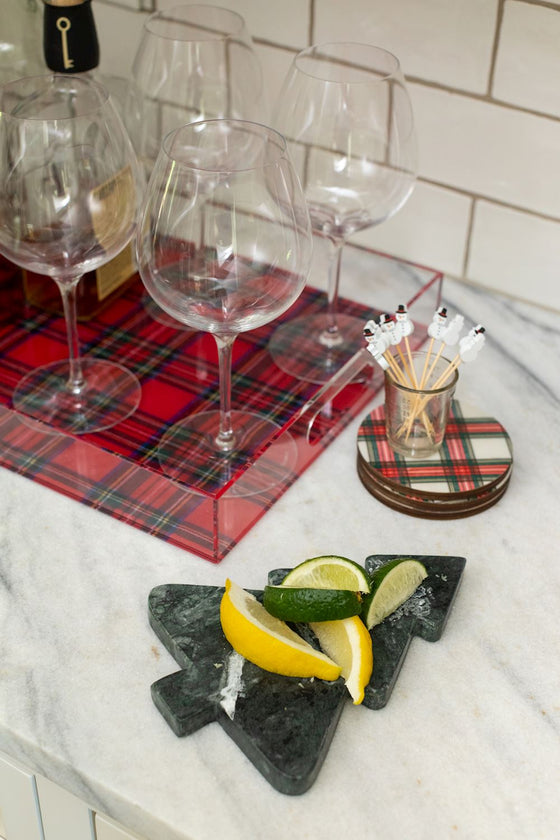 Tartan Lacquer Coaster Set