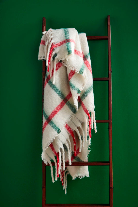 Super Soft Plaid Throw Blanket