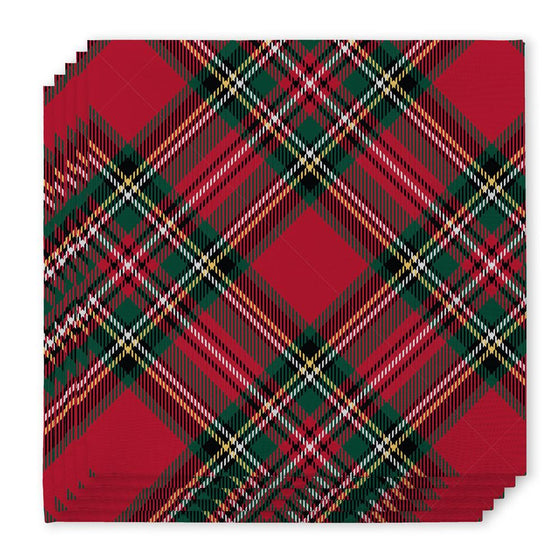 Christmas Plaid Cocktail Napkins
