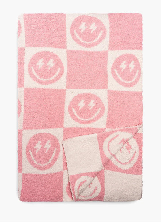 Pink Cozy Smile Blanket