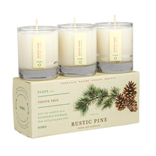  Rustic Pine Candles- Trio by Kobo, Sustainable