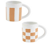 Stripe/Check Terracotta Mug