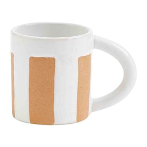 Stripe/Check Terracotta Mug