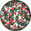 Red Acorns 15 Inch Round Tray