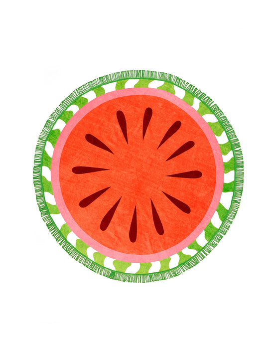 Giant Watermelon Circle Towel