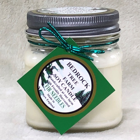 Tree Farm Pine Scented Candle- 8 ounce in a glass mason jar