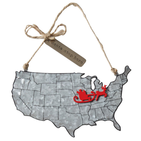 Holiday "Santa Stop Here" Ornament
