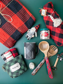  Everything Plaid Holiday Box with wine