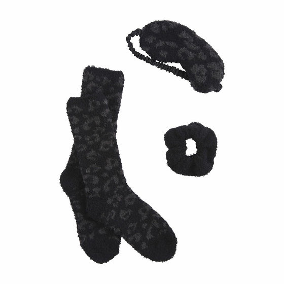 Chenille Sock Gift Set - Black