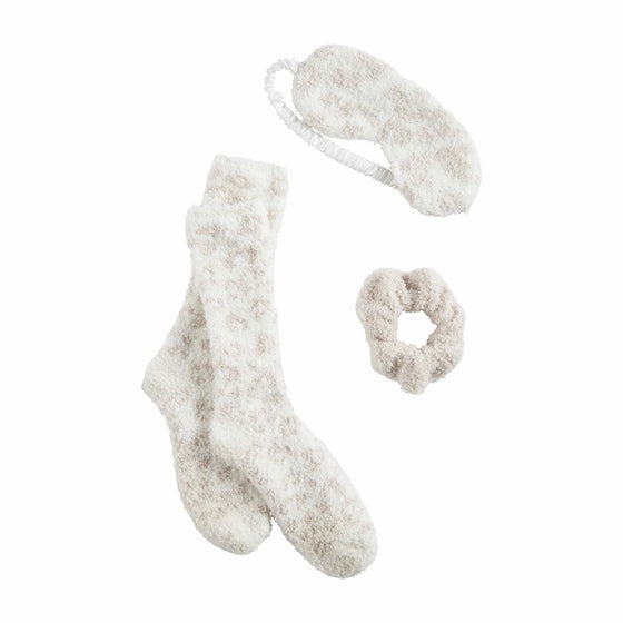 Chenille Sock Gift Set - Cream