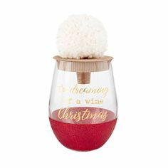 Dreaming of a "Wine" Christmas Wine Glass