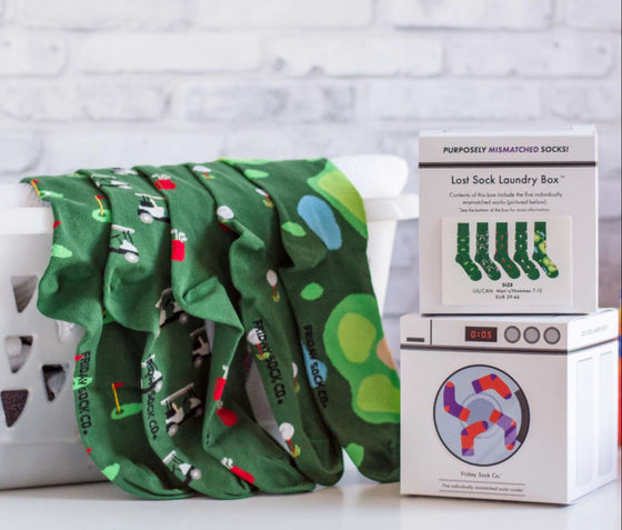 Men's Mismatched Golf Sock Box