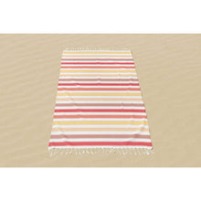  Orange Striped Turkish Beach Towel