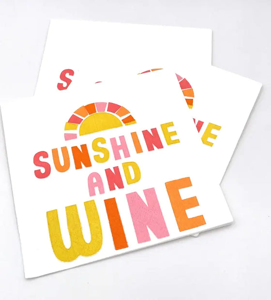 Sunshine and Wine Bev Napkins